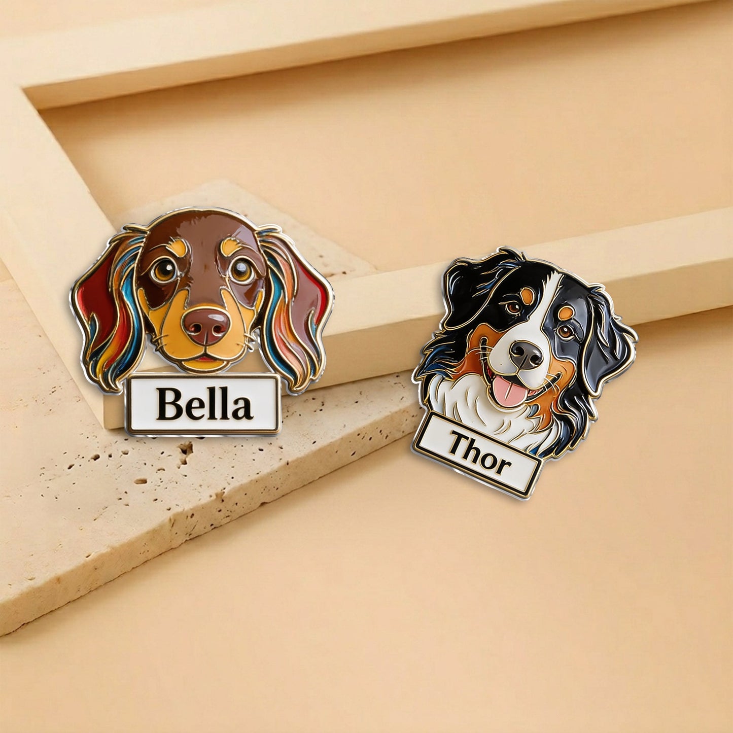 Custom Any Photo Funny Gift For Dad, Grandpa - Personalized Father 3D Embossed Enamel Pin
