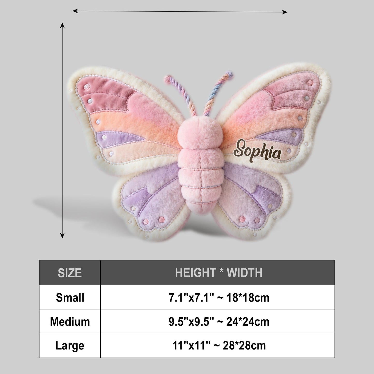Love Butterfly - Personalized Butterfly Plush Crossbag