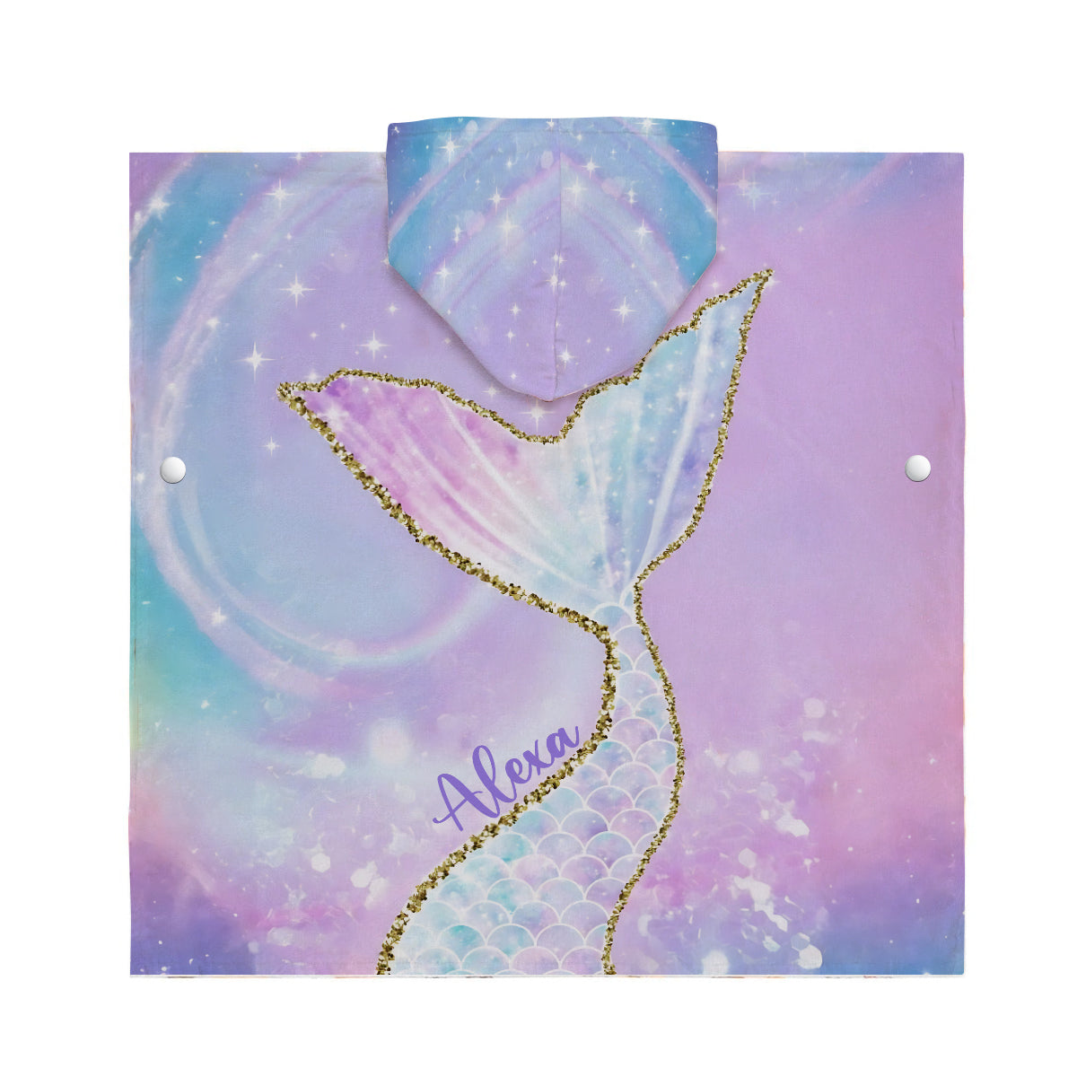 Gift For Girl Kid, Mermaid Loving Kid - Personalized Kid Kid Hooded Towel Poncho