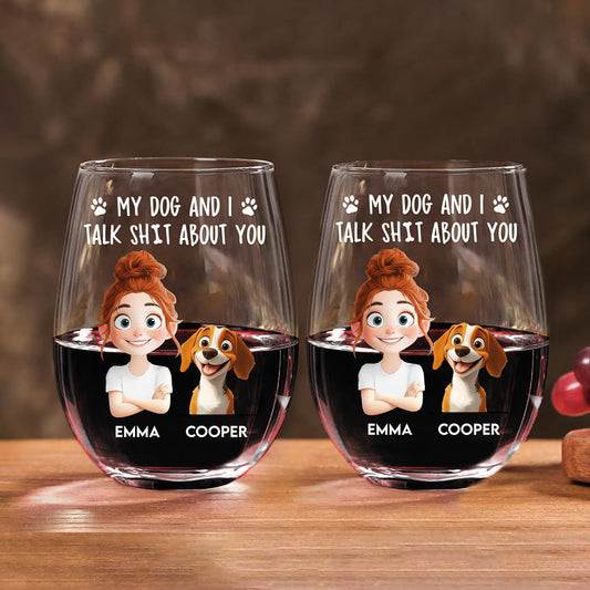 Personalized Dog Lover's Wine Glass – A Heartfelt Gift for Dog Moms
