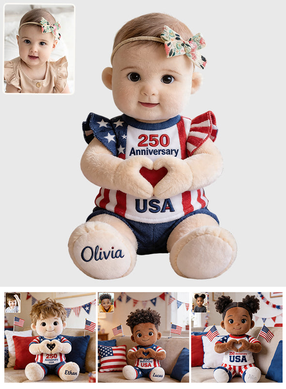 250 Anniversary Keepsake Gift - Personalized Kid Premium Faux Fur Pillow