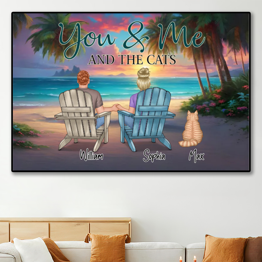 Personalized You, Me, and the Dogs Poster, Canvas, Plaque, and Keychain - Perfect Anniversary Gift for Pet Lovers