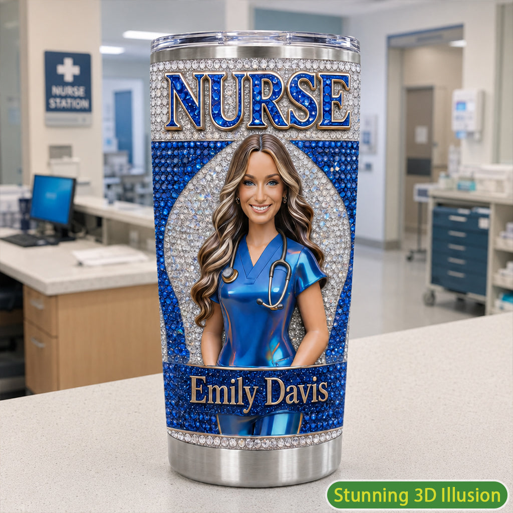 Any Title, Any Photo - Personalized Nurse Tumbler