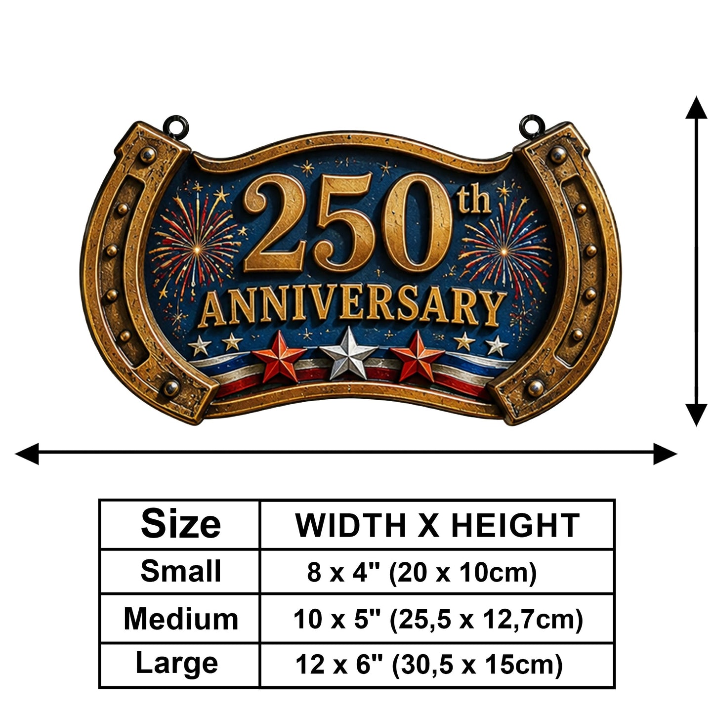 250th Anniversary Celabration - Personalized Western Outfit Wooden Wall Mount Sign