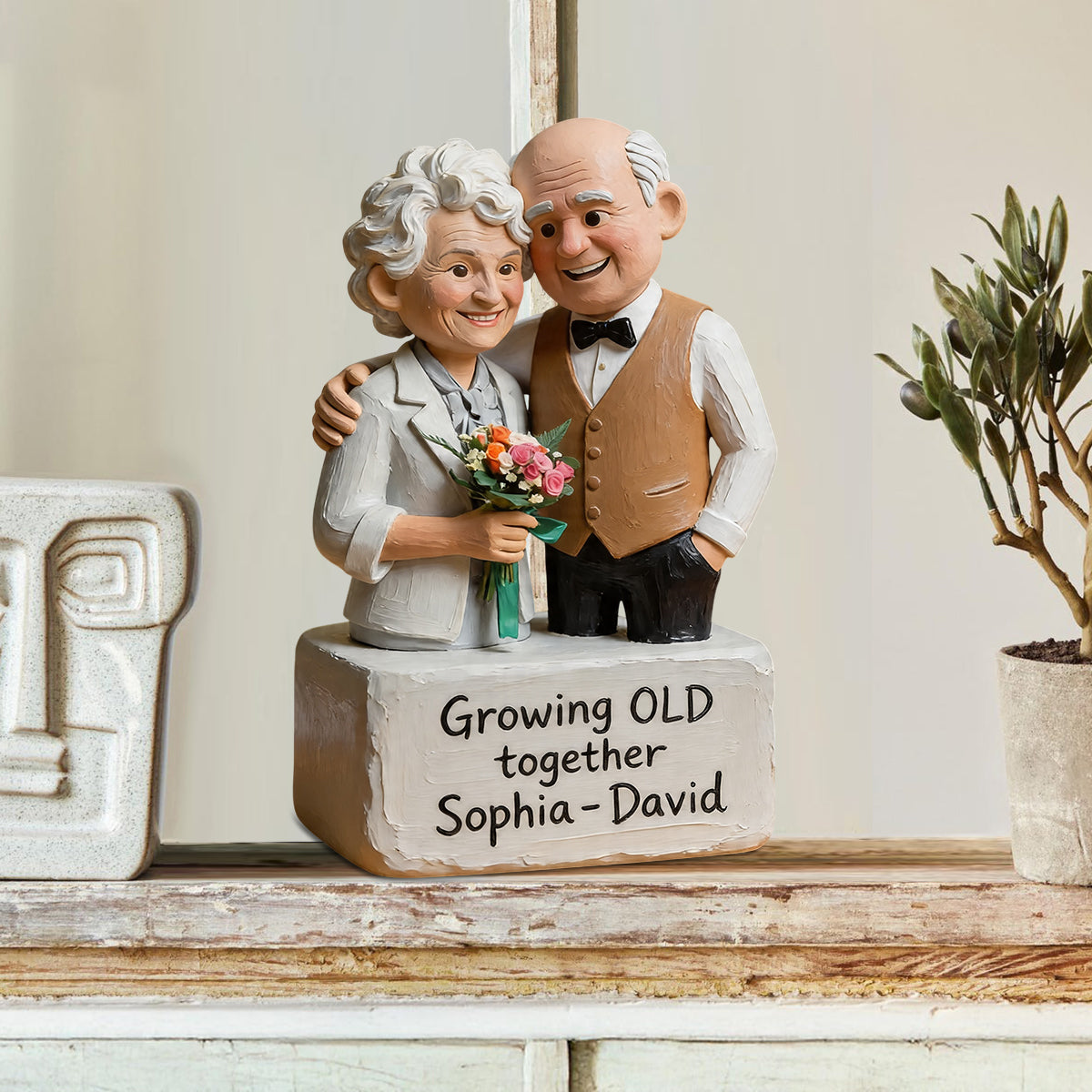 I Love You - Personalized Couple Custom Shaped Wood Plaque