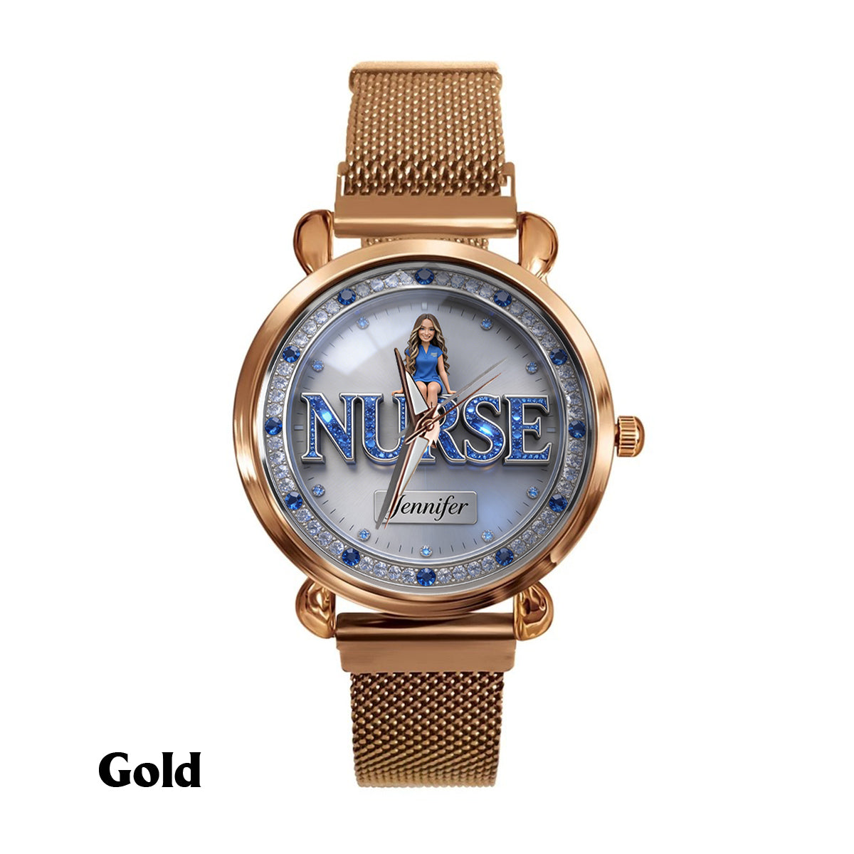 Custom Any Photo - Personalized Nurse Women Hand Watch