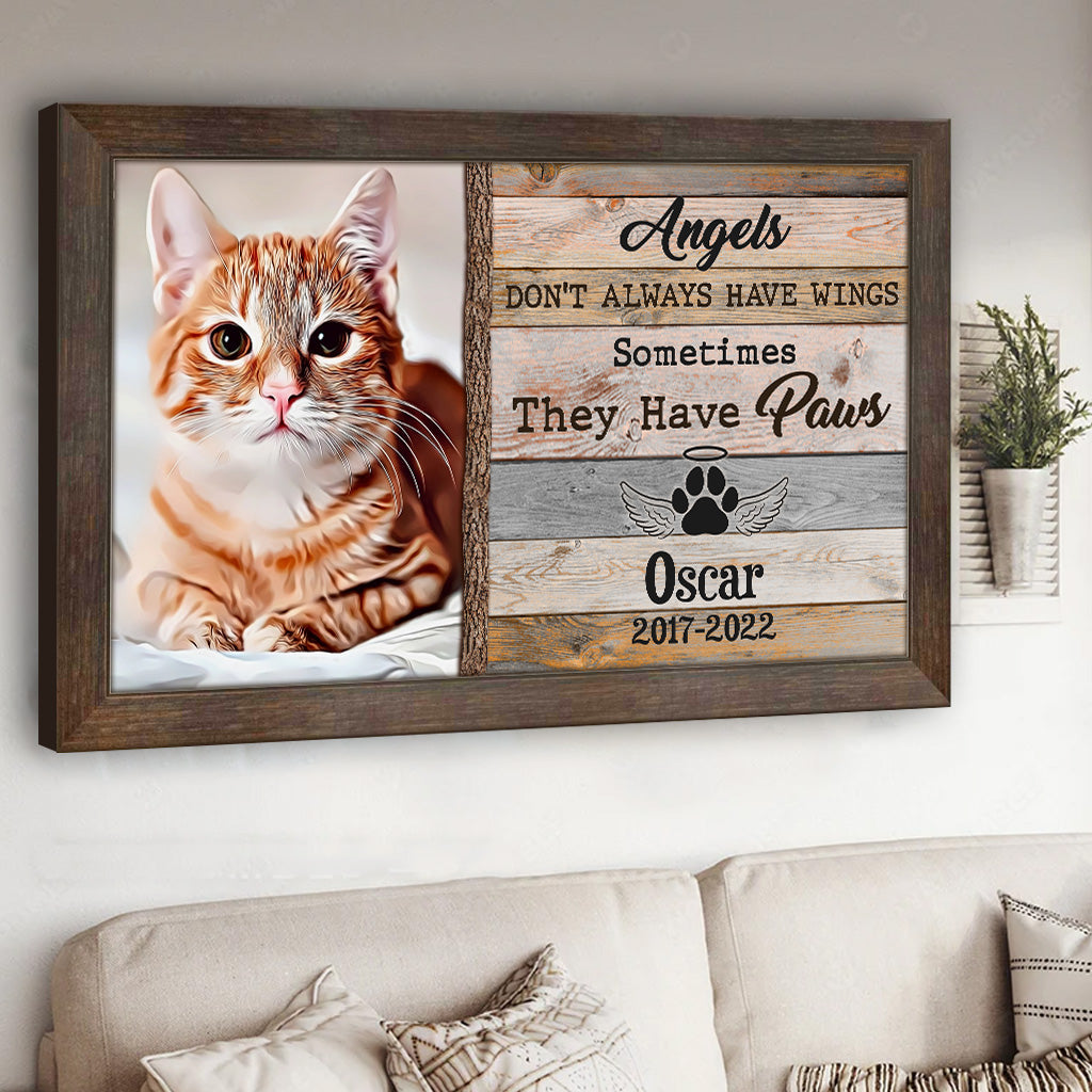 Angels Don't Always Have Wings - Personalized Dog Canvas And Poster