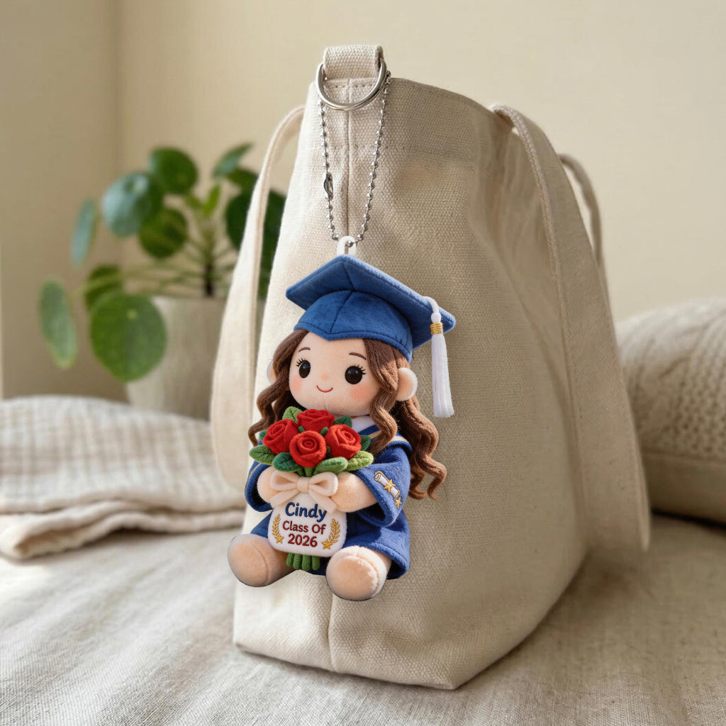 Class Of 2026 - Personalized Graduation Plush Keychain