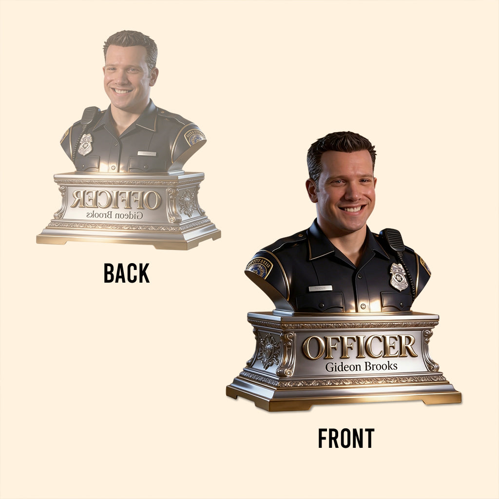 Custom Any Photo - Personalized Police Officer Custom Shaped Acrylic Plaque
