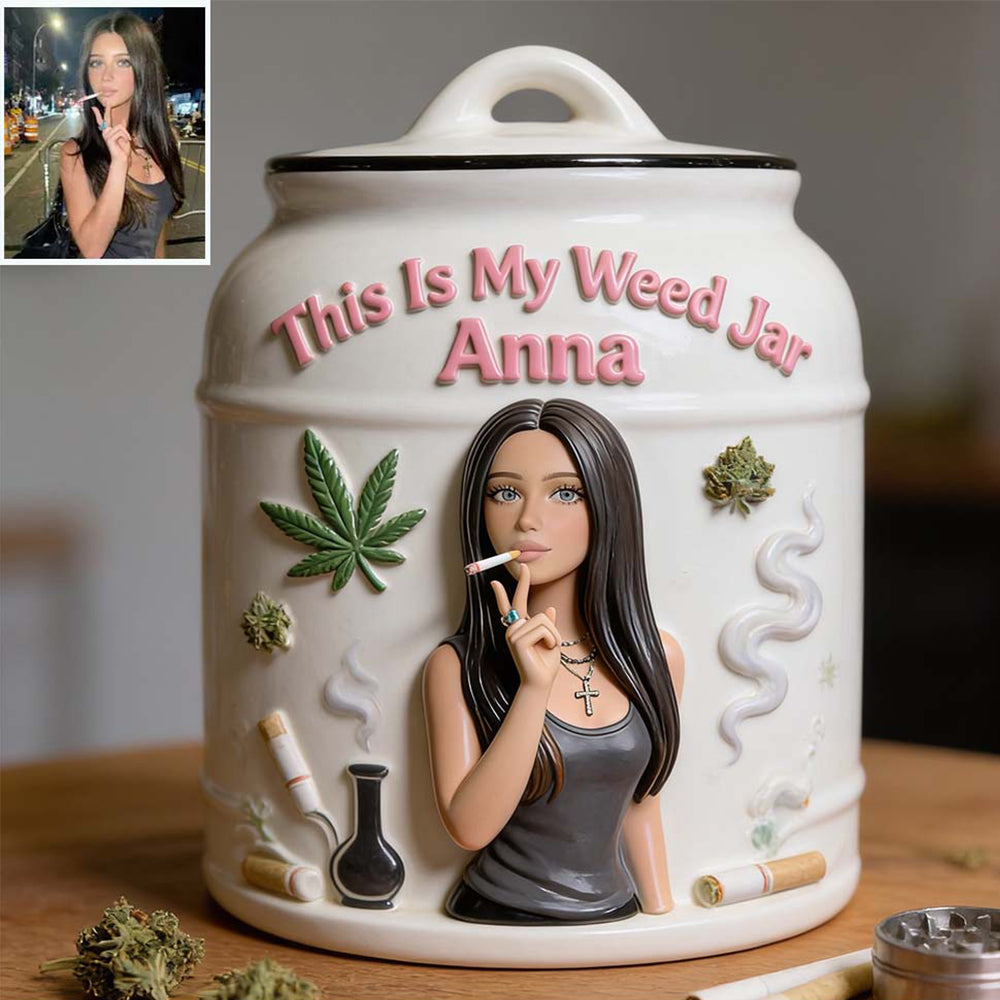 Cannabis Stash Jar - Personalized Weed Container Jar