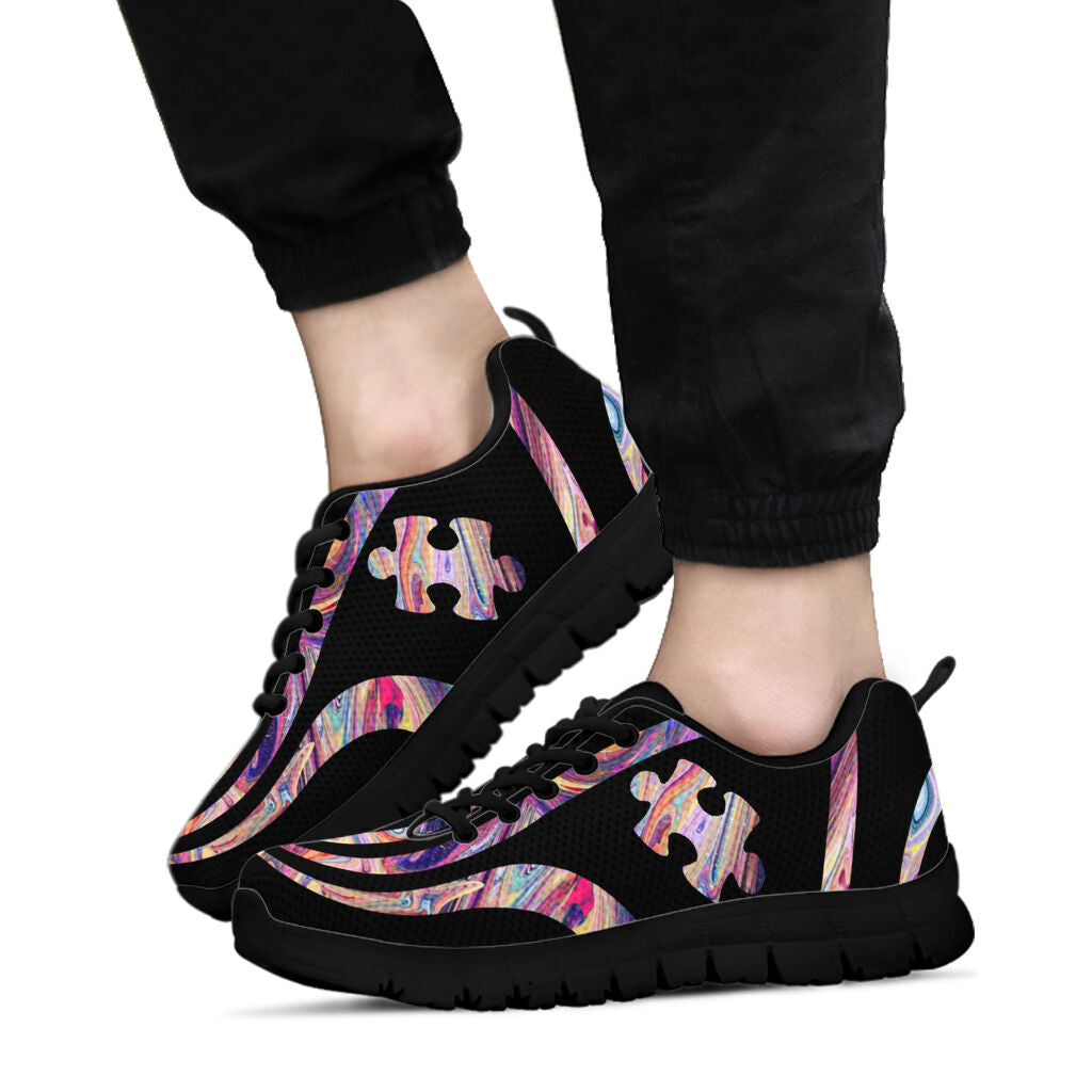 Colorful Background Autism Awareness Sneakers 0622
