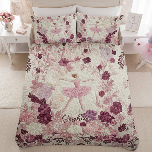 Ballet Dancer Ballerina Gift - Personalized Ballet Bedding Set