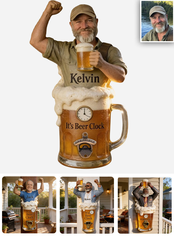 It's Beer Clock - Personalized Beer Wall Bottle Opener