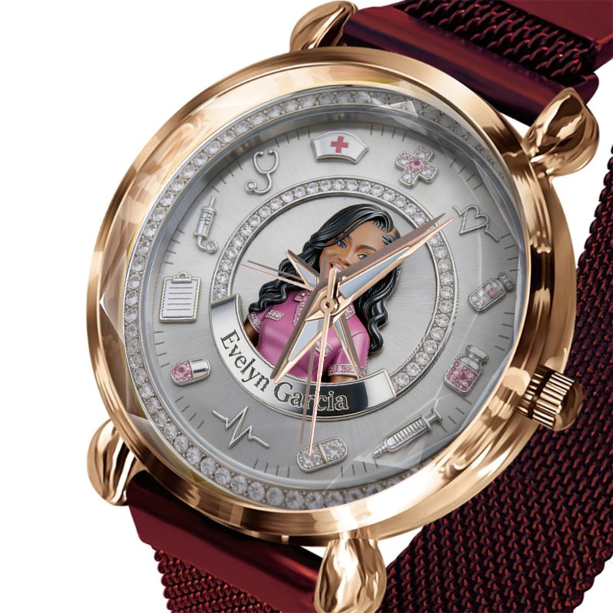 Custom Any Photo - Personalized Nurse Women Hand Watch