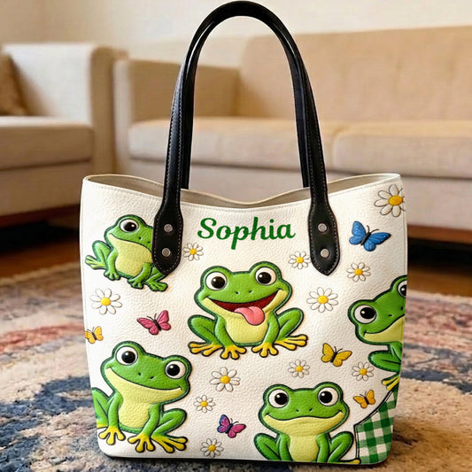 Just A Girl Who Loves Frogs - Personalized Frog Tote Bag