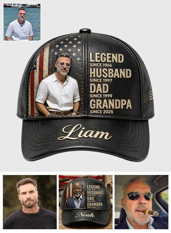 Legend Husband Dad Grandpa - Personalized Grandpa Classic Cap