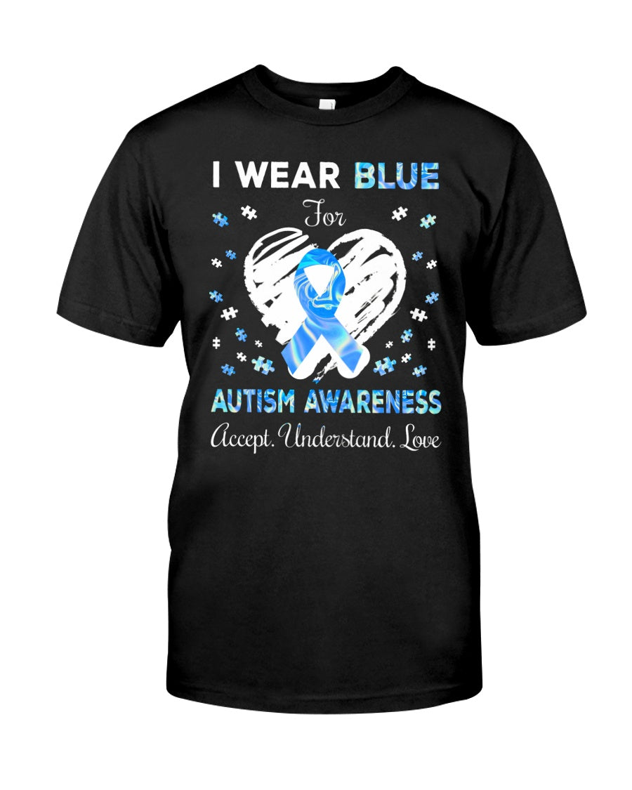 Autism I Wear Blue Hologram - Autism Awareness T-shirt and Hoodie 0921