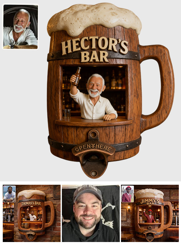 Funny Wall-Mounted Bottle Opener, Bar Custom Decoration - Personalized Beer Wall Bottle Opener