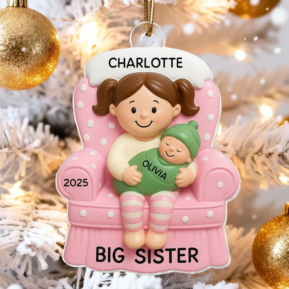 Custom Acrylic Ornament for Big Brother & Sister Gift