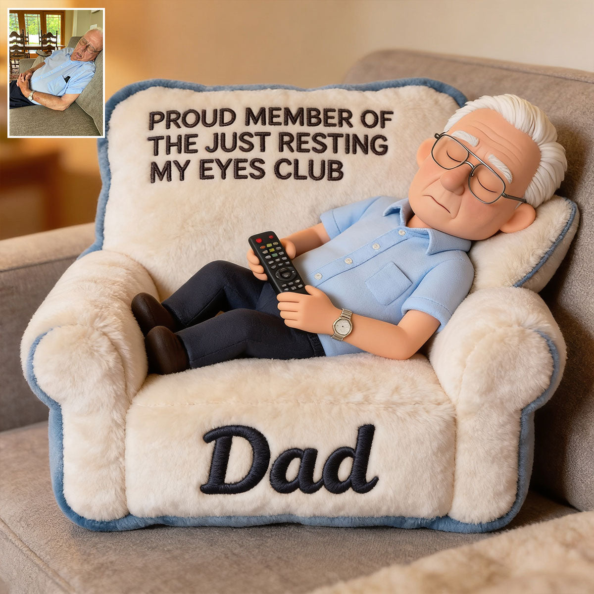 Funny Gift For Dad, Father's Day Gift - Personalized Father Premium Faux Fur Pillow
