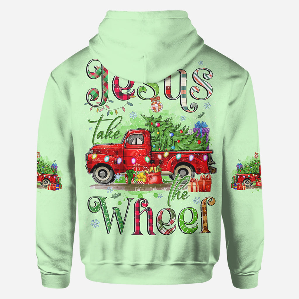 Jesus Take The Wheel - Personalized Christmas All Over Shirt