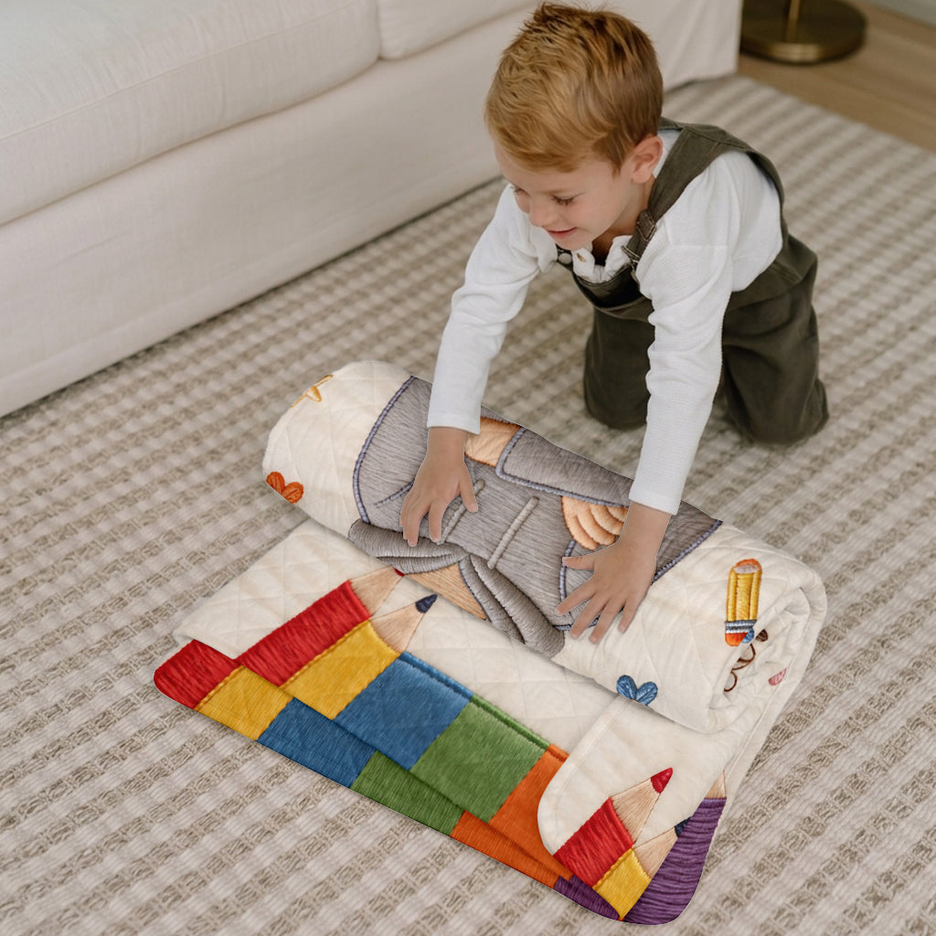 Colored Pencils - Personalized Kid Nap Mat