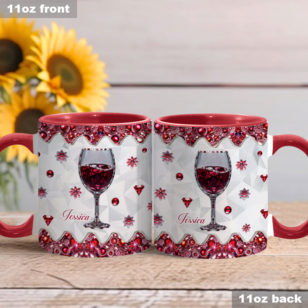 Just A Girl Who Loves Wine - Personalized Wine Accent Mug