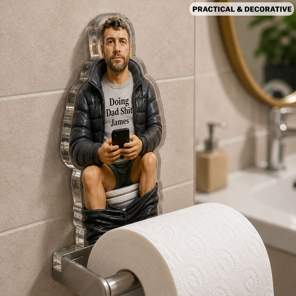 Best Time Of Day - Personalized Father Toilet Paper Holder