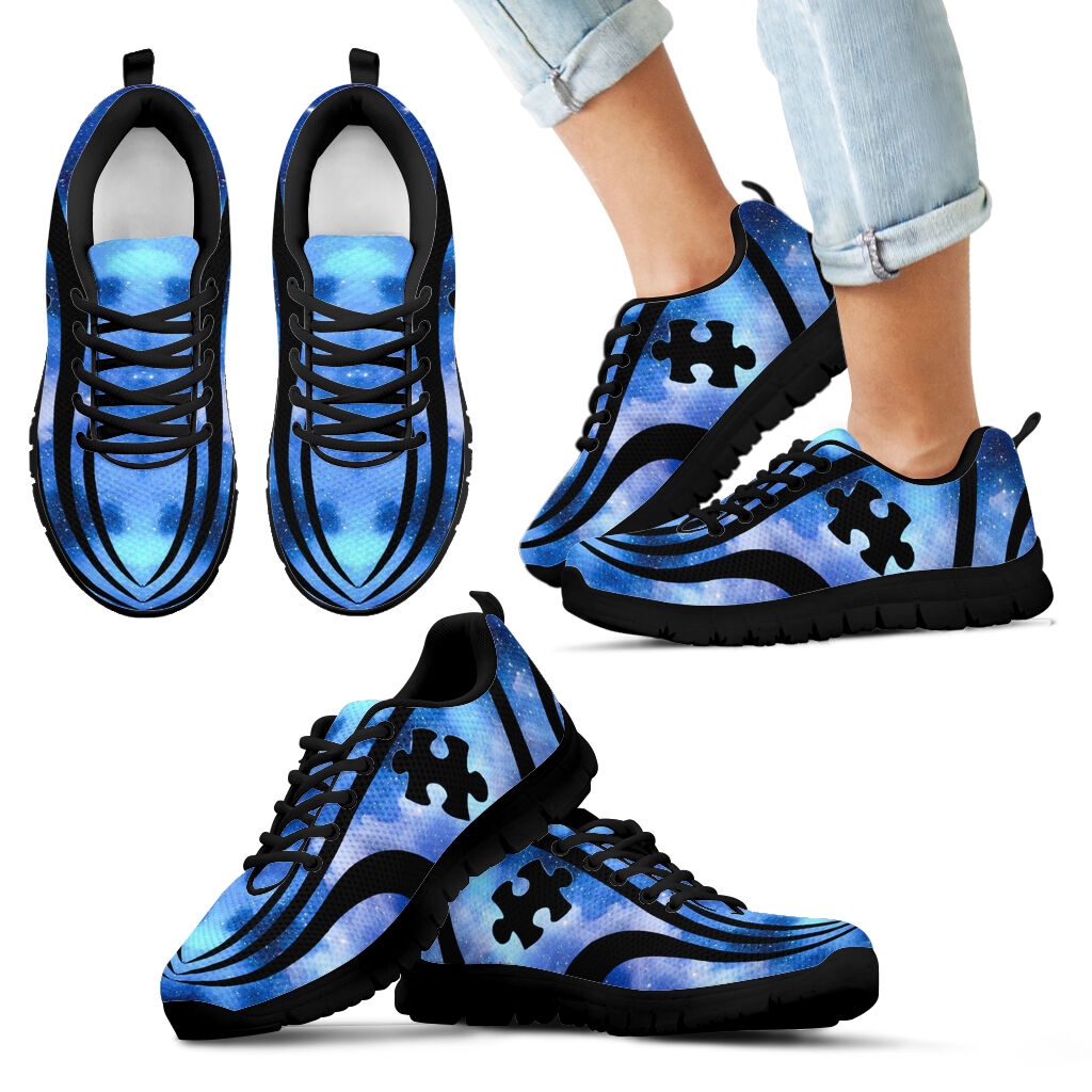 Galaxy Puzzle Piece Autism Awareness Sneakers 0622