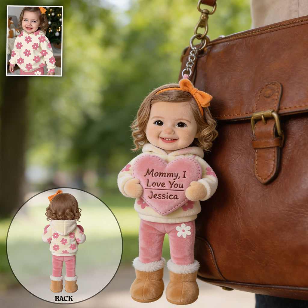 Cute Gift For Her, Your Companion - Personalized Mother Plush Keychain