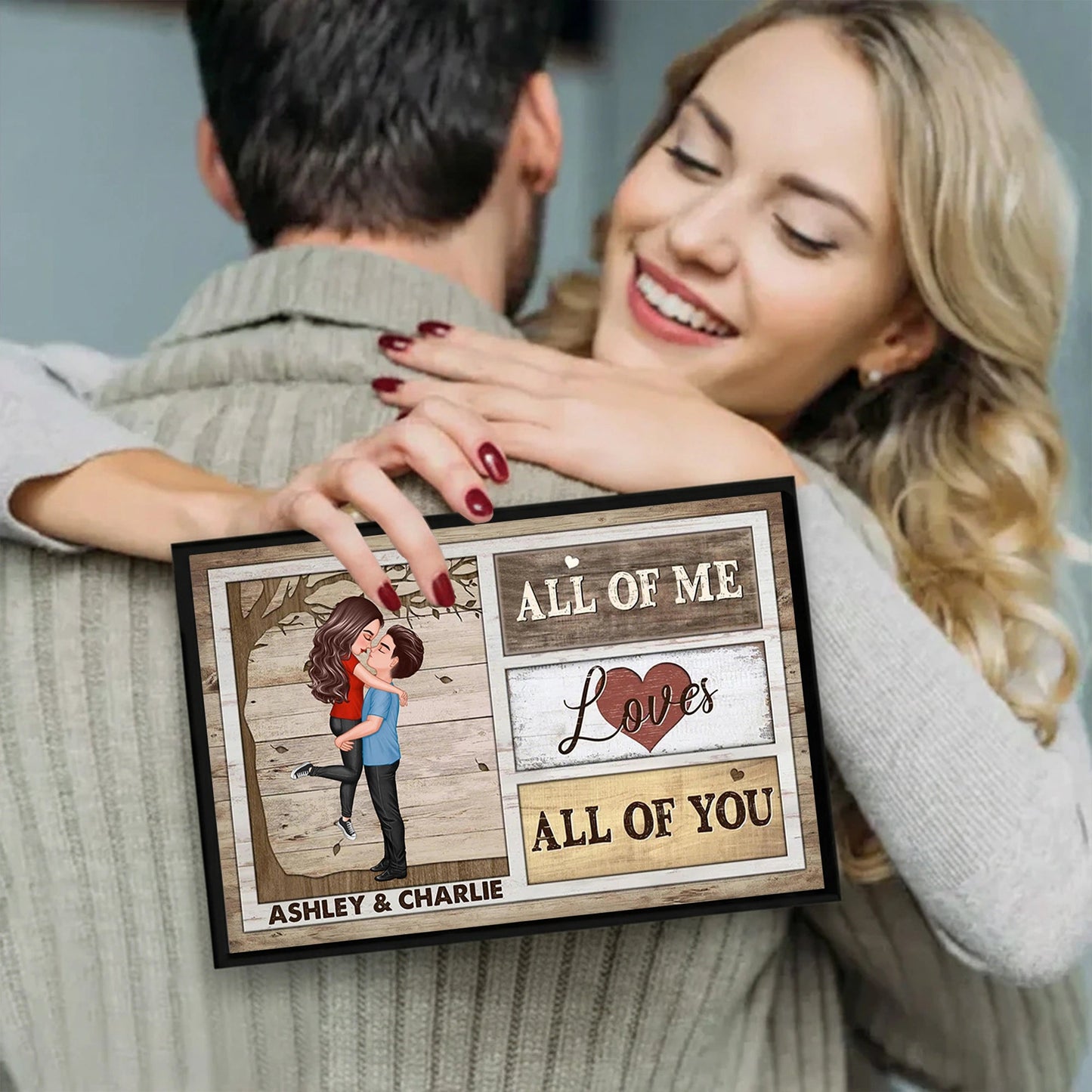 Custom Couple Poster All Of Me Loves All Of You Modern Romantic Wall Art Unique Gift For Anniversary Birthday Or Christmas