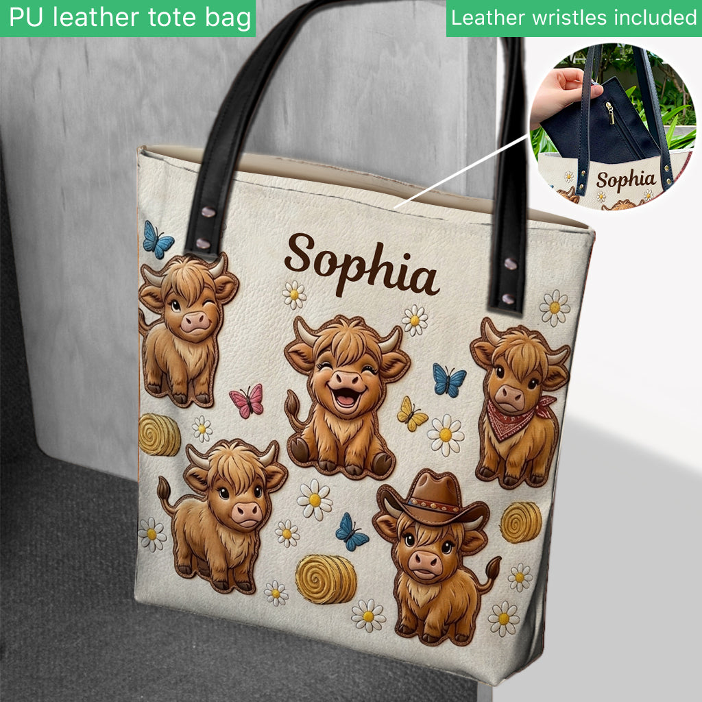 Just A Girl Who Loves Highland Cow - Personalized Highland Cow Tote Bag