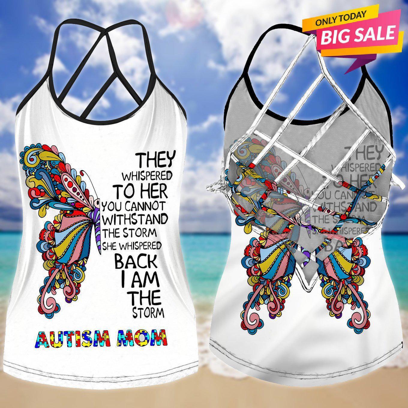 Autism Love - Autism Awareness Cross Tank Top 0921