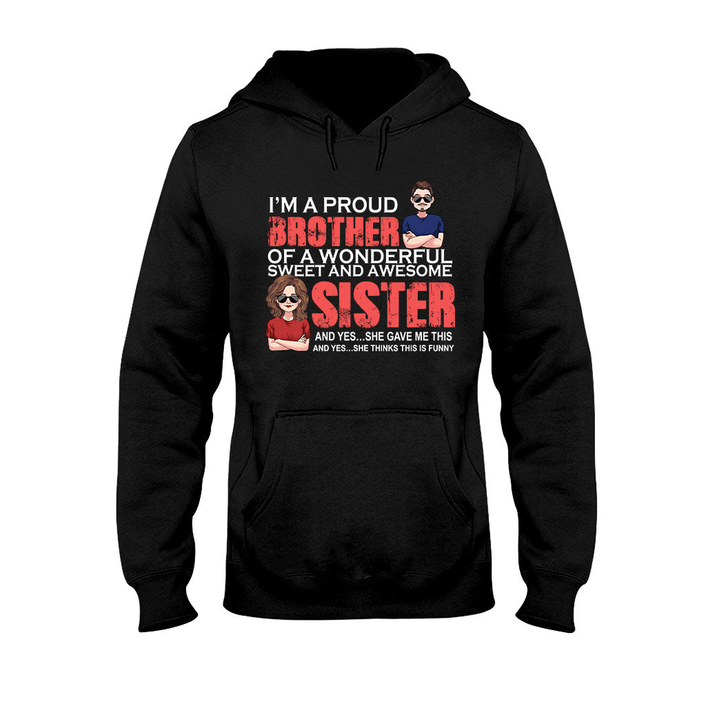 I'm A Proud Brother - Personalized Sibling T-shirt & Hoodie