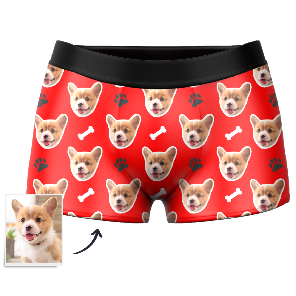 Custom Dog Face Boxers - Personalized Dog Men's boxer briefs
