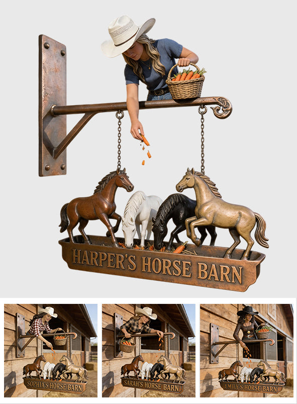 Custom Any Photo - Personalized Horse Wooden Wall Mount Sign