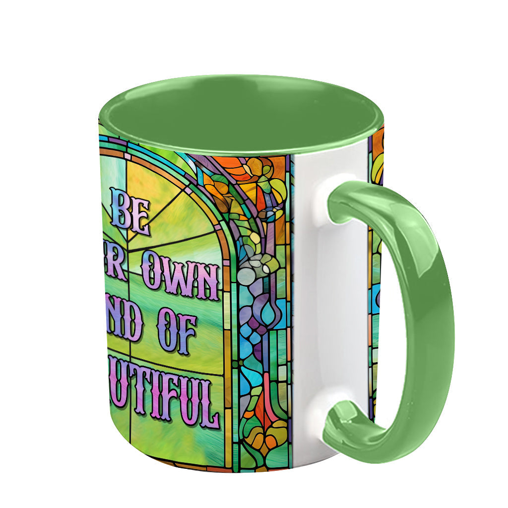 Be Your Own Kind Of Beautiful Birth Month Flower - Personalized Accent Mug