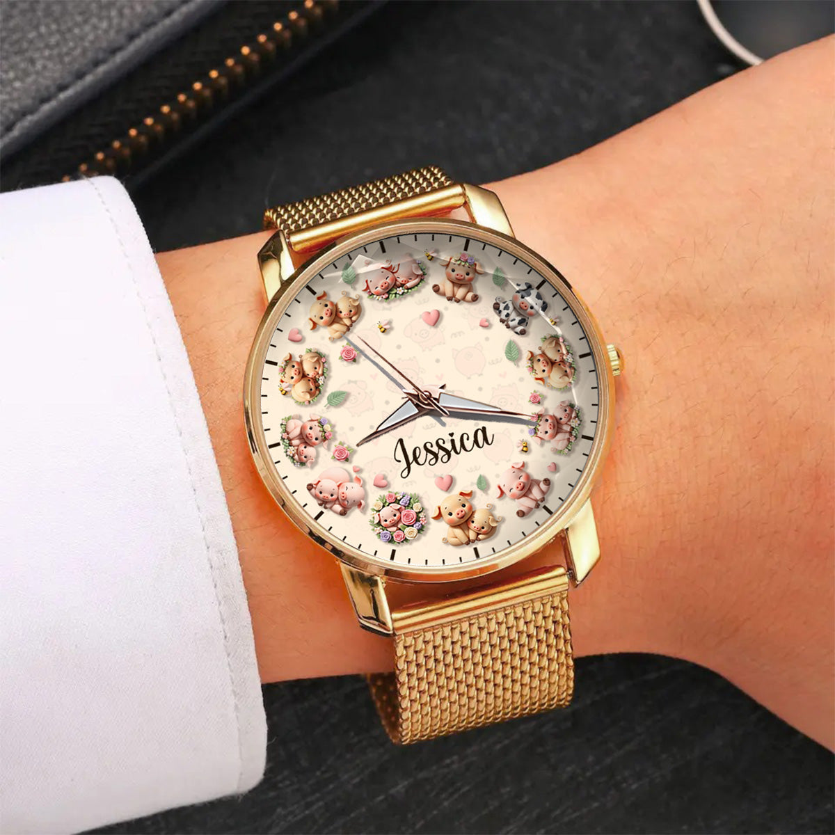 Life Is Better With Pigs - Personalized Pig Lover Women Hand Watch