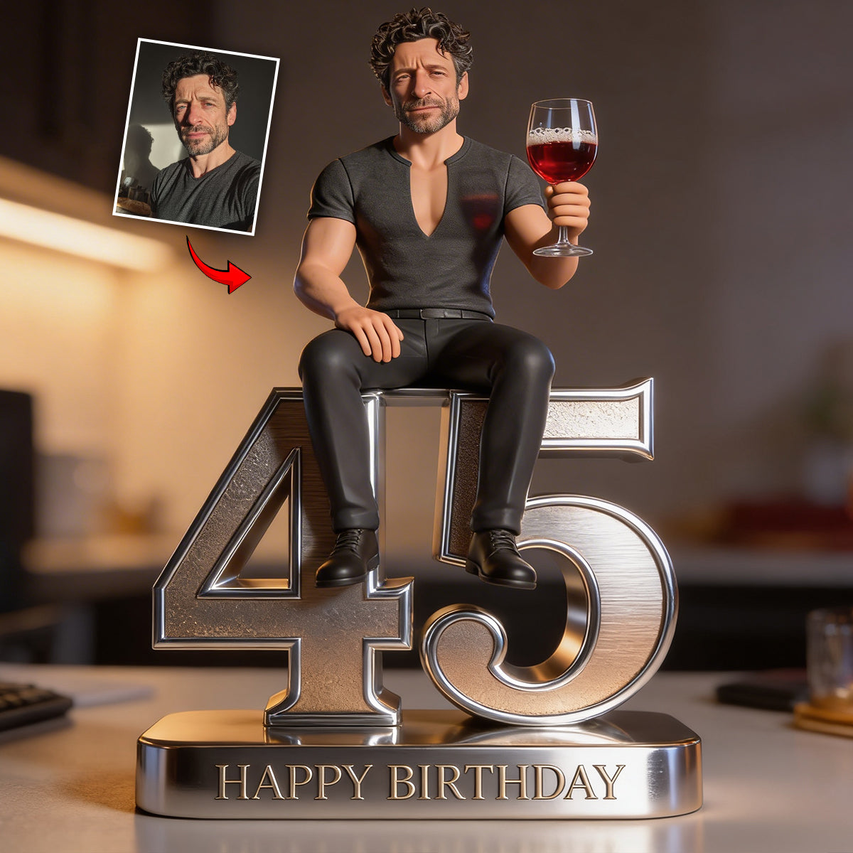 Custom Any Photo Birthday Gift - Personalized Birthday Custom Shaped Acrylic Plaque
