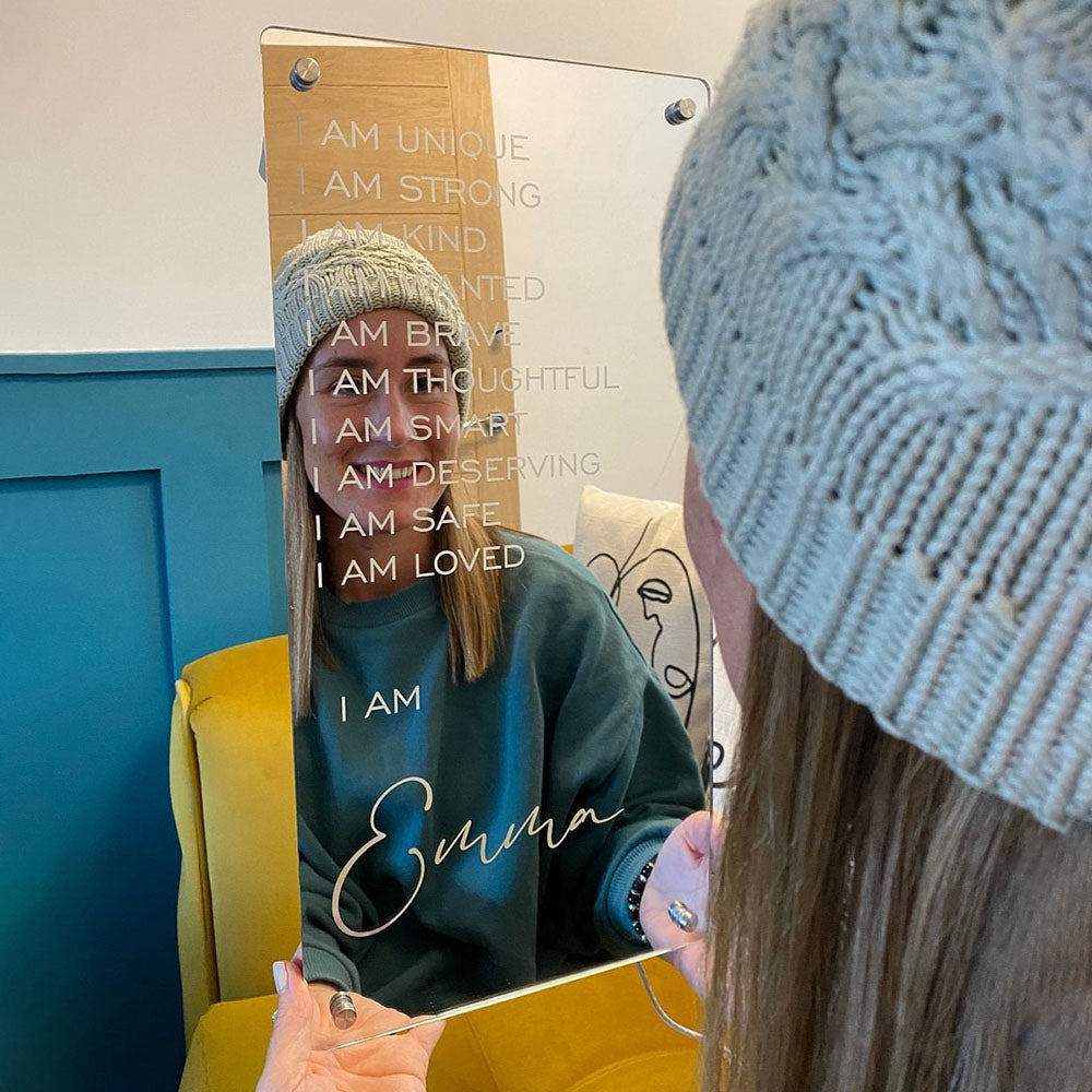 I Am - Personalized Affirmations Light Mirror