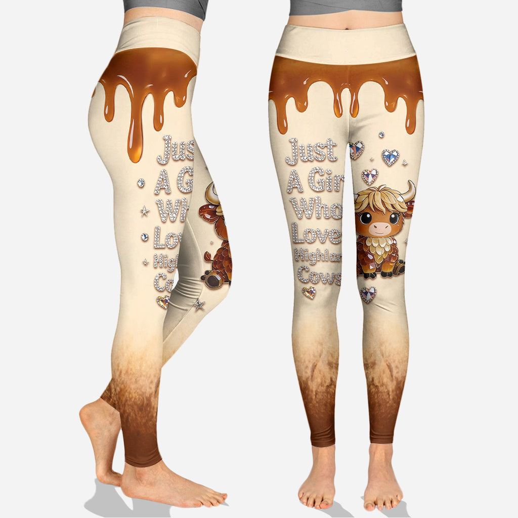 Just A Girl Who Loves Highland Cows - Personalized Highland Cow Hoodie and Leggings
