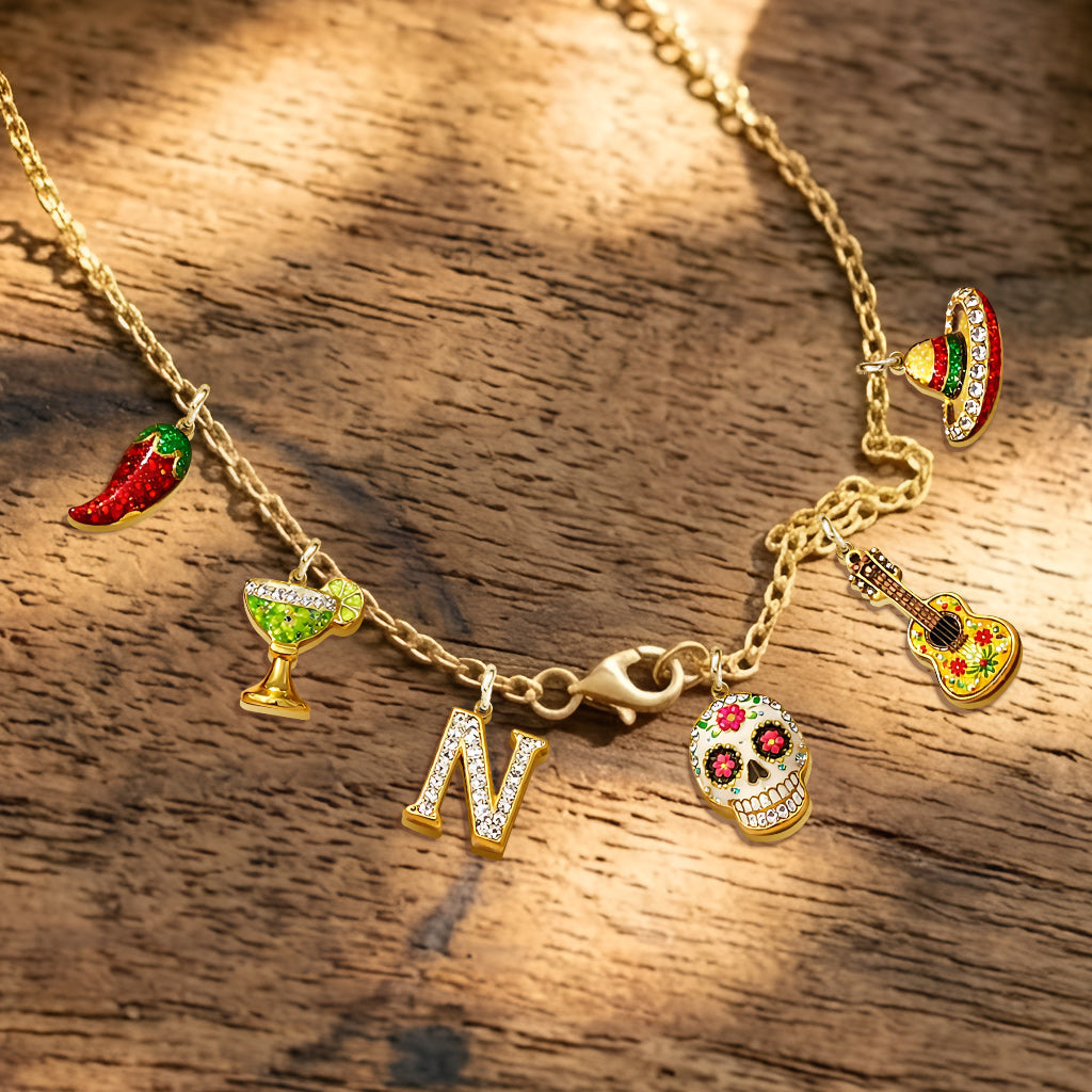 Cinco de Mayo Fiesta - Personalized Cinco de Mayo Metal Necklaces With Pendants