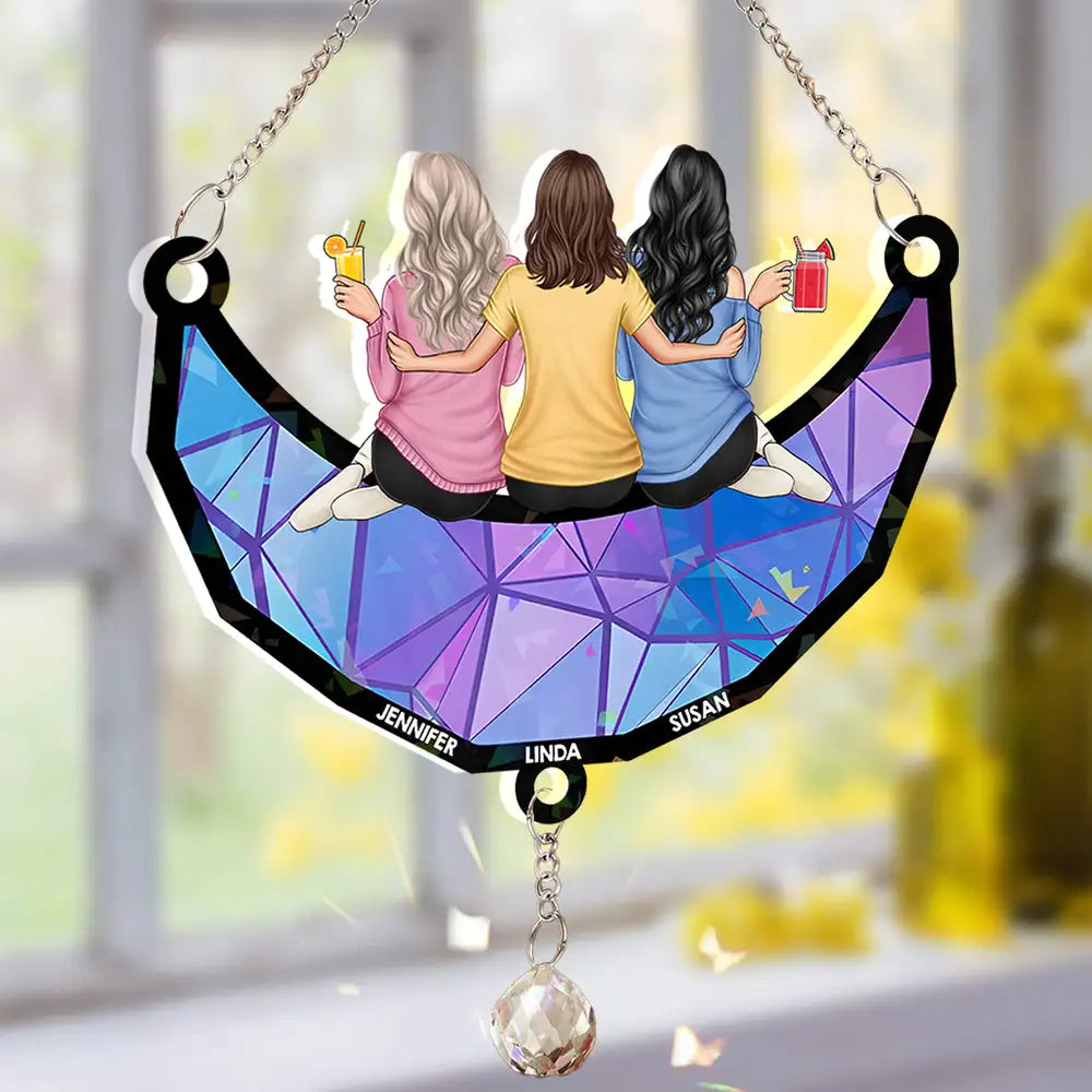Infinity Heart Sun Catcher With Crystal Prism – Gift For Friends, Soul Sisters, Women, Funny Personalized Ornament
