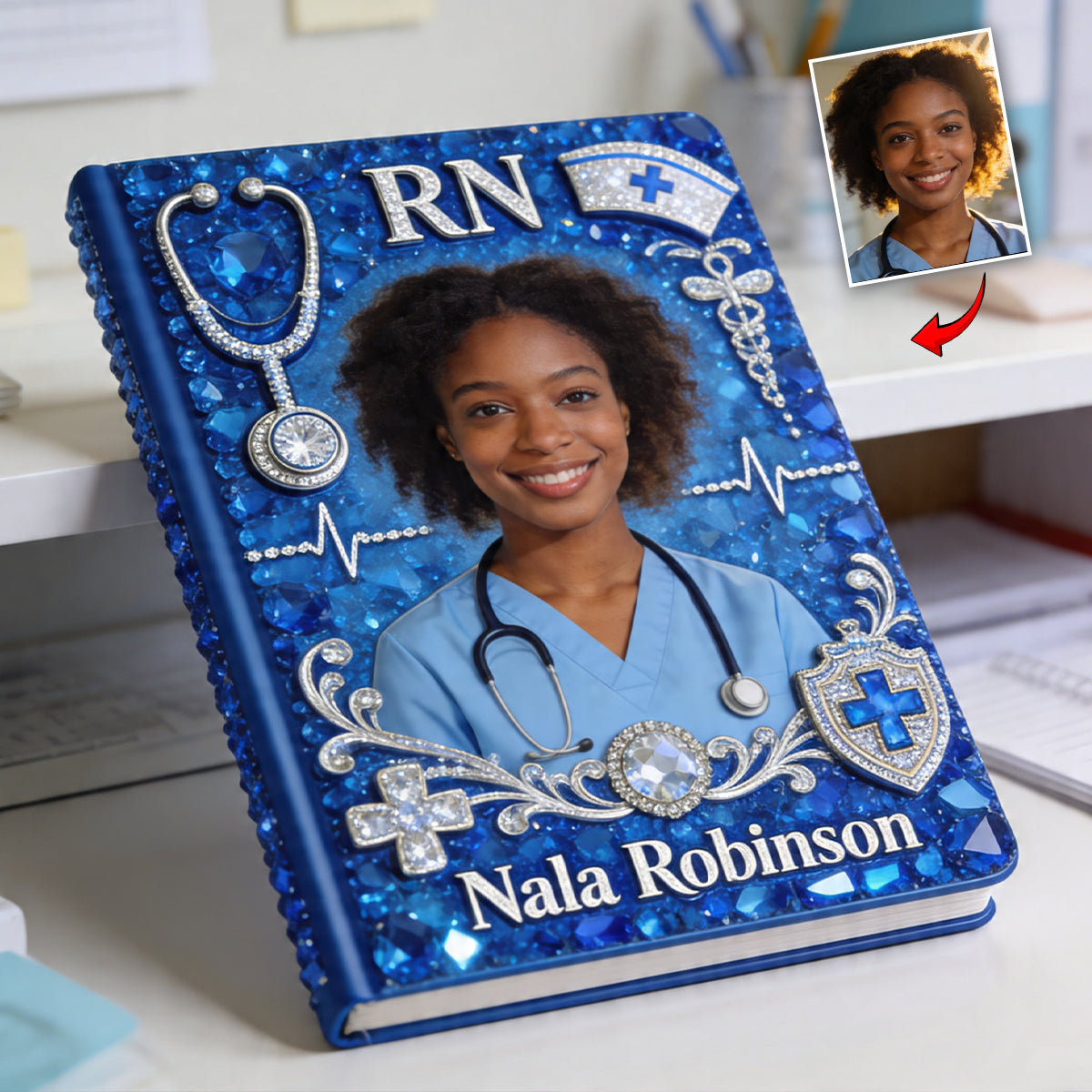 Custom Nurse Notebook - Personalized Nurse Leather Journal