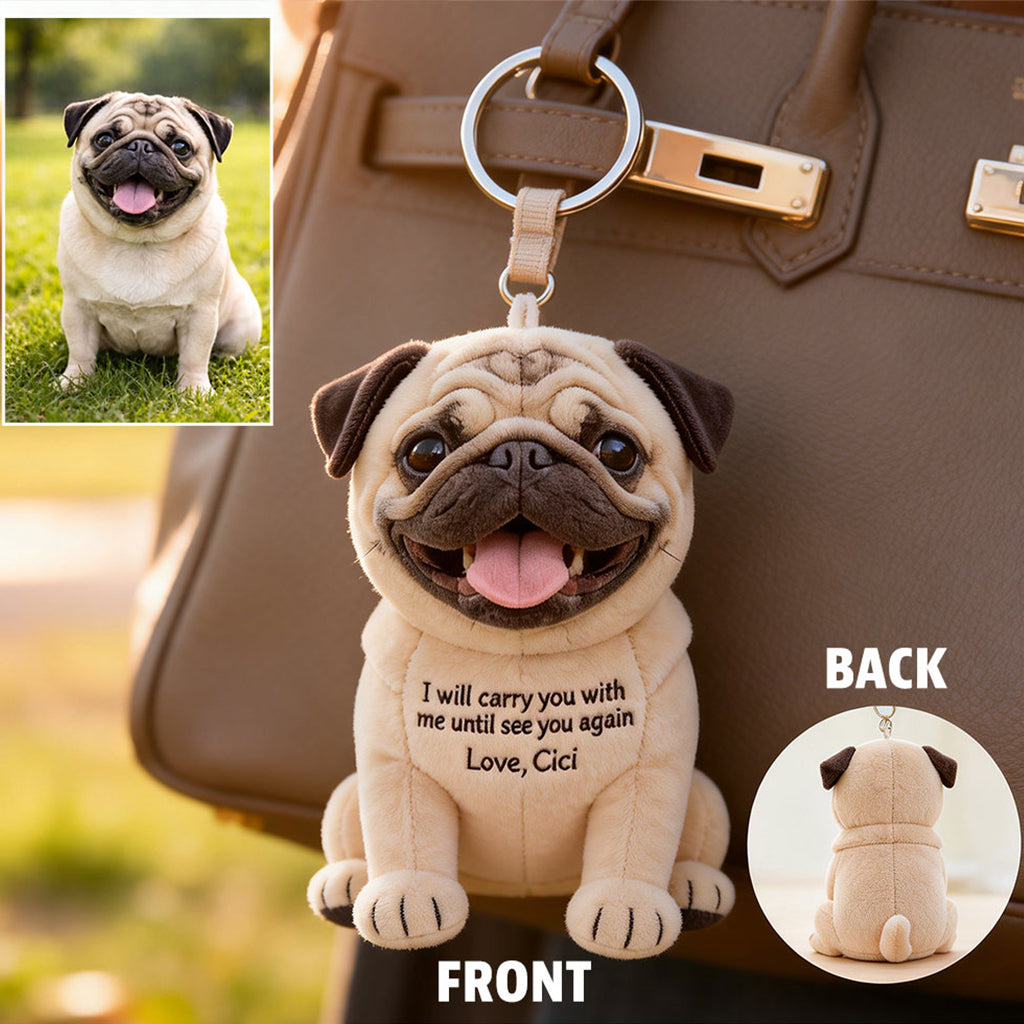 I'm Always With You - Personalized Dog Plush Keychain