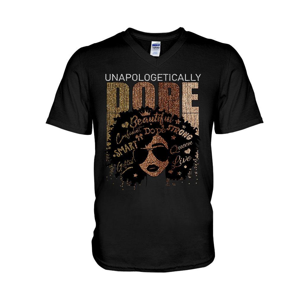 Black Queen - African American T-shirt and Hoodie With Faux Glitter Print 1121
