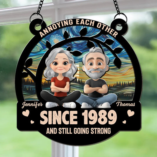 “Annoying Each Other Forever” Custom Couple Wood & Acrylic Ornament for Loved Ones