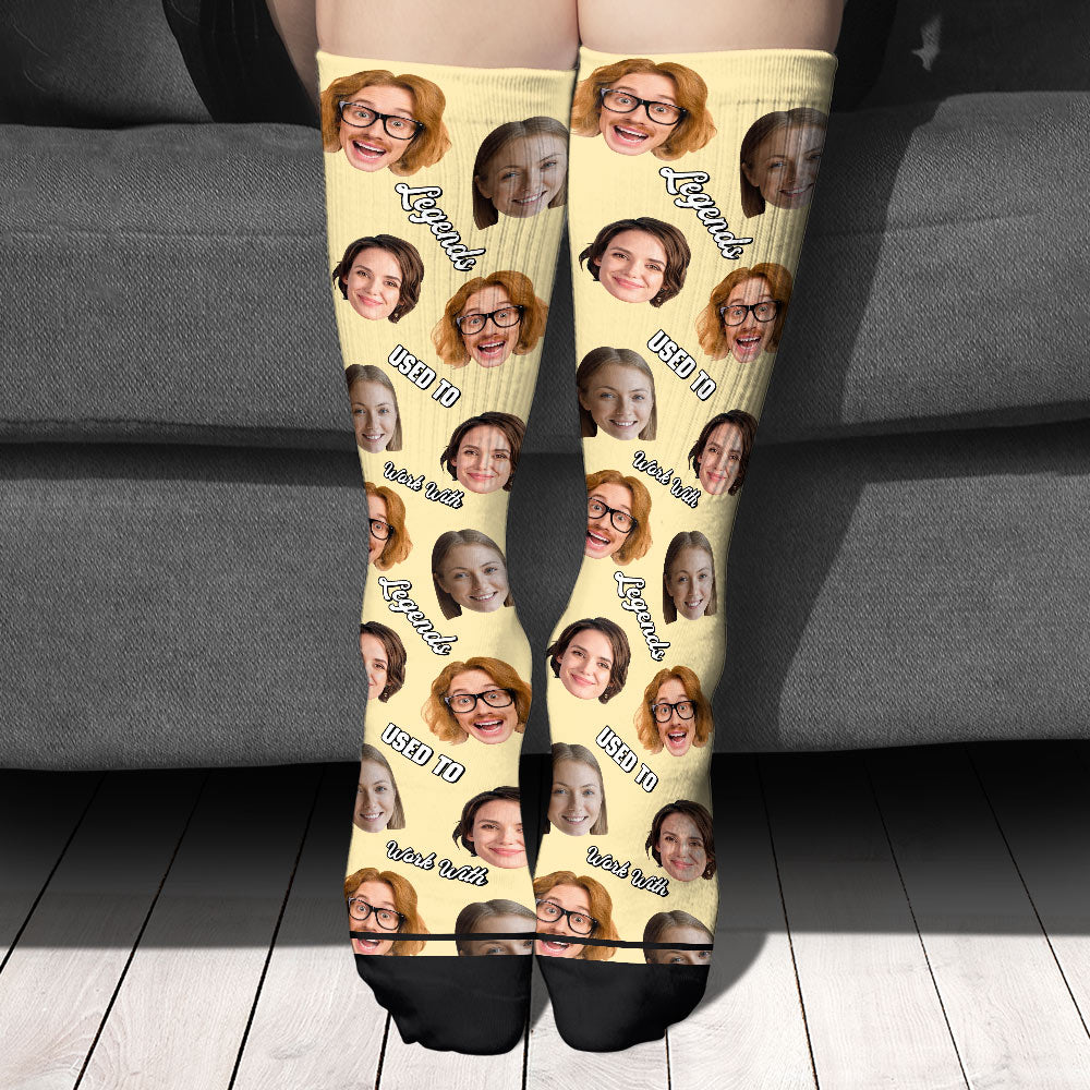 I Used To Work With Legends - Personalized Colleague Socks