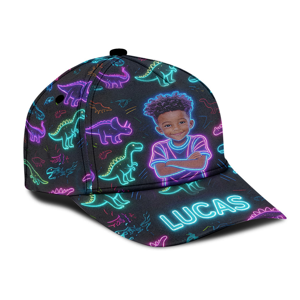 Dinosaur Pattern Custom From Photo - Personalized Kid Classic Cap