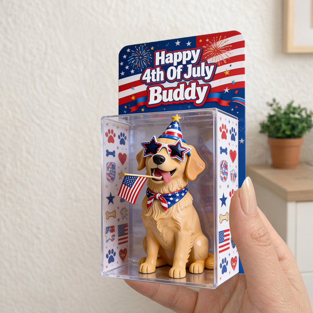 Celebrate 4th Of July With Pets - Personalized Dog Acrylic Display Box